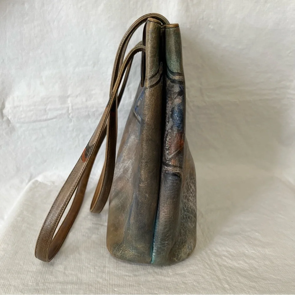 Jane Yoo Wearable Art Leather Shoulder Bag
